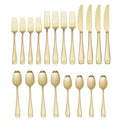 Moda Champagne Satin 20- Piece Flatware Set