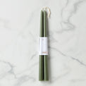 Dipped 12" Taper Candle Pair - Moss