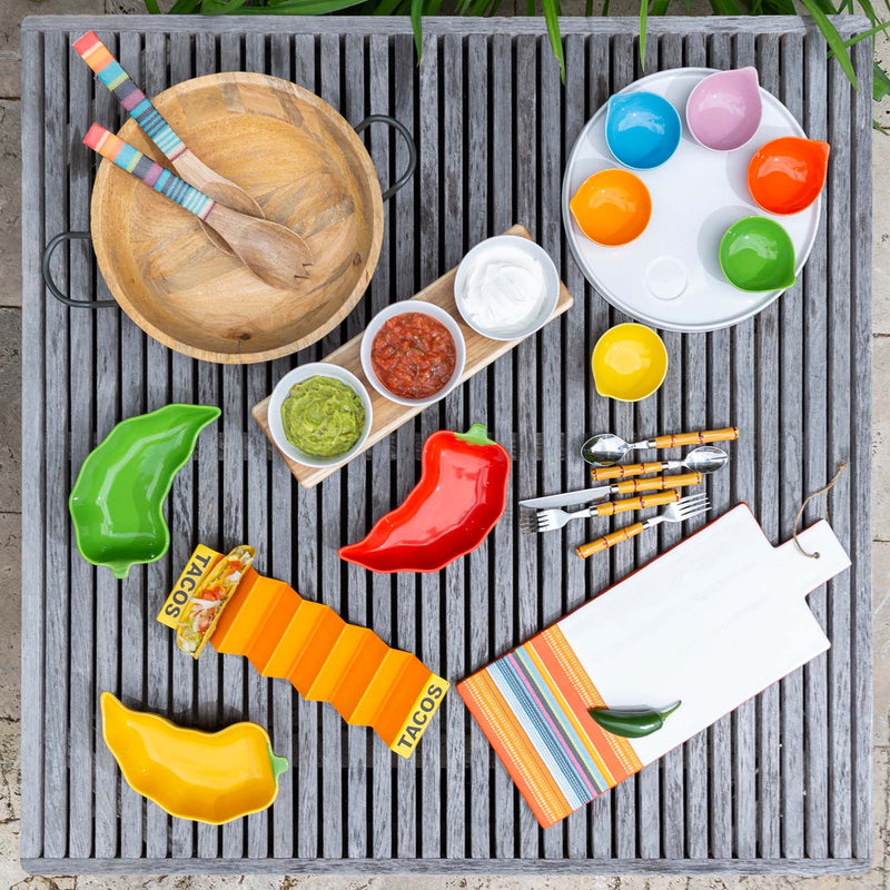 Bamboo Handle 20-Piece Flatware Set