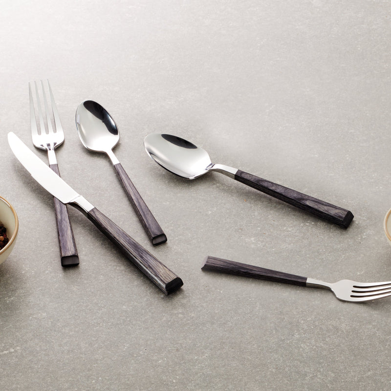 Coronado Charcoal 5 Piece Everyday Flatware Place Setting, Service For 1