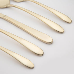 Poet Champagne Satin 20-Piece Flatware Set
