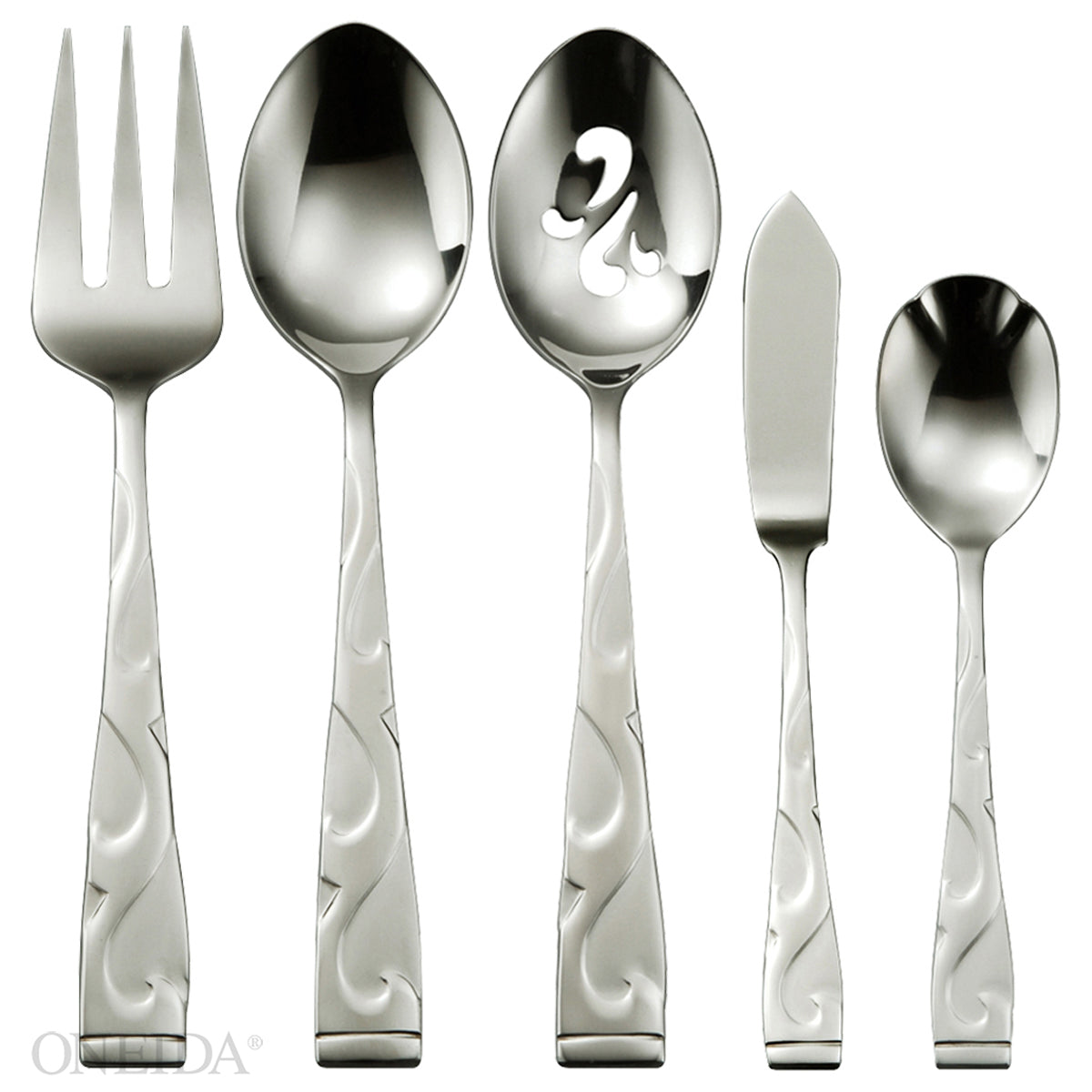 cambridge silversmiths Tuscany 5 Piece Everyday Flatware Serving Set