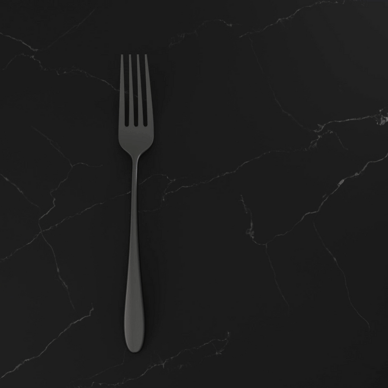 Poet Black Satin 20-Piece Flatware Set