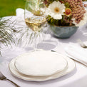 Blue Bay White 24-Piece Dinnerware Set