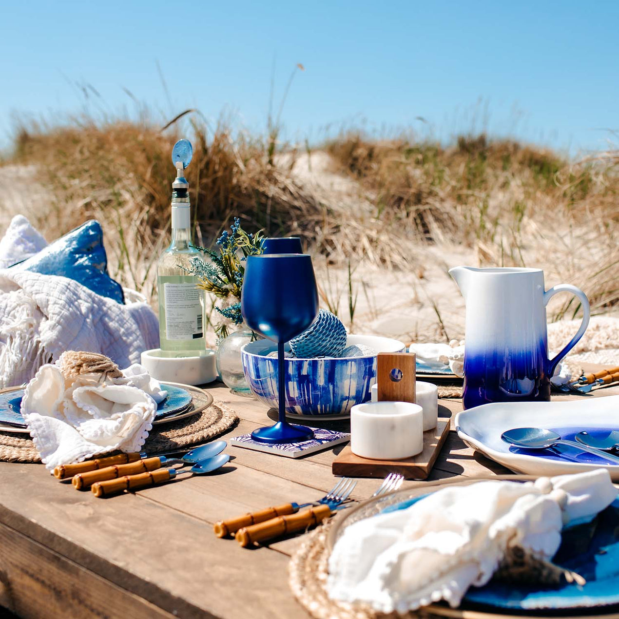 Bamboo Handle 20-Piece Flatware Set