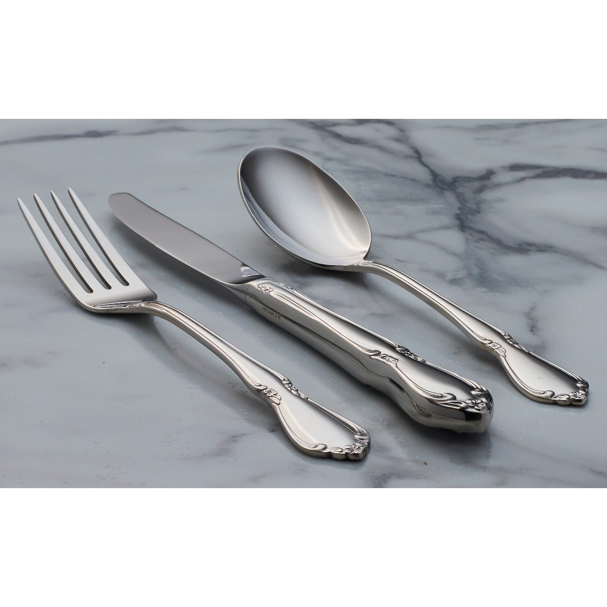 Chateau Dinner Knife - Set of 4 – Lenox Corporation 9pc ONEIDA OHS497 Dinner Knife 9 1/2” Stainless Ridged Heel Flat Tip Glossy main image 0