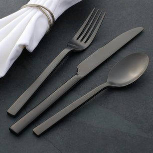 Chefs Table Midnight Matte 20-Piece Flatware Set