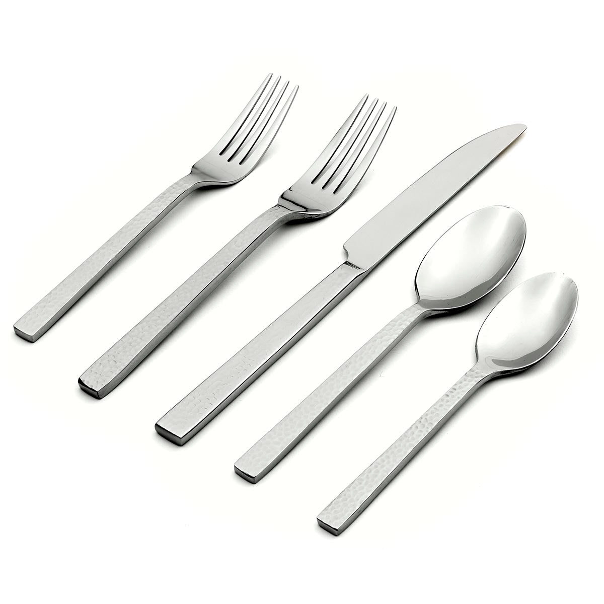 Chef's Table Hammered 18/0 45-Pc. Flatware Set, Service For 8