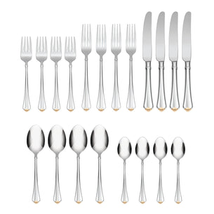 Golden Juilliard 20-Piece Flatware Set