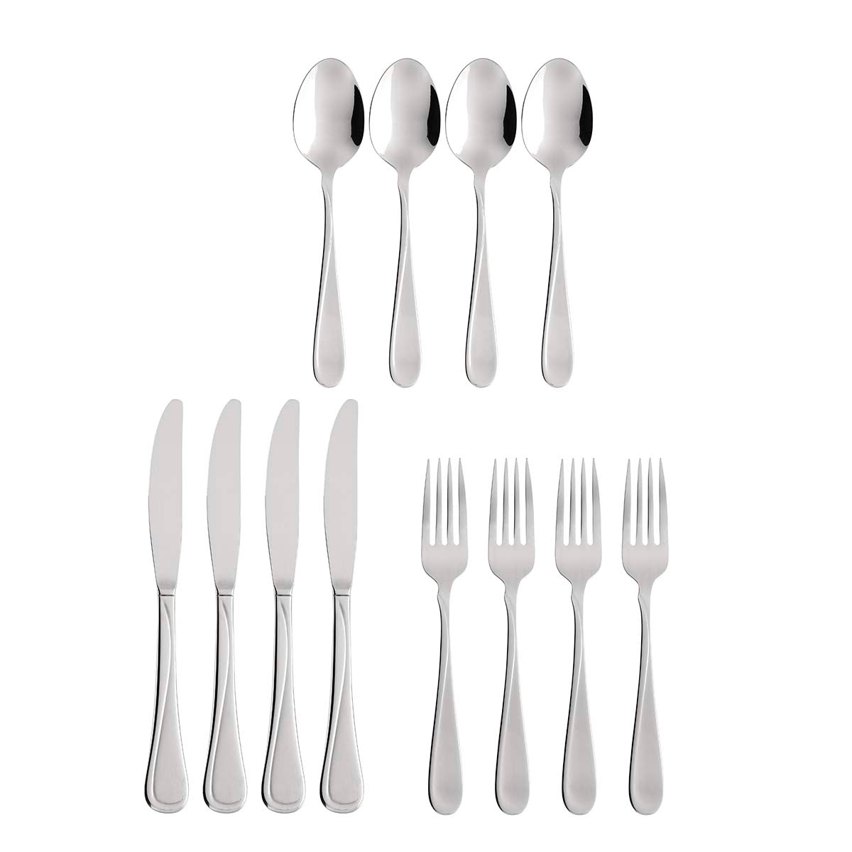 Flight 12 Piece Everyday Flatware Set, Service For 4