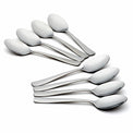 Zinc Everyday Flatware Teaspoons, Set Of 8