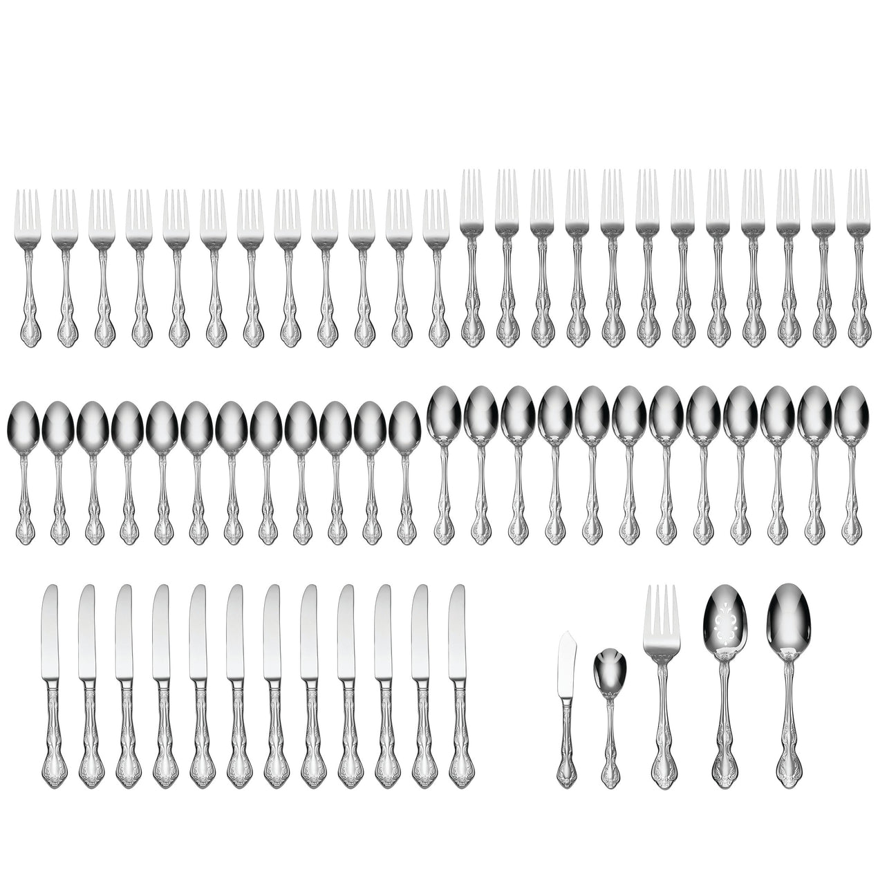 Mandolina 65 Piece Fine Flatware Set, Service For 12
