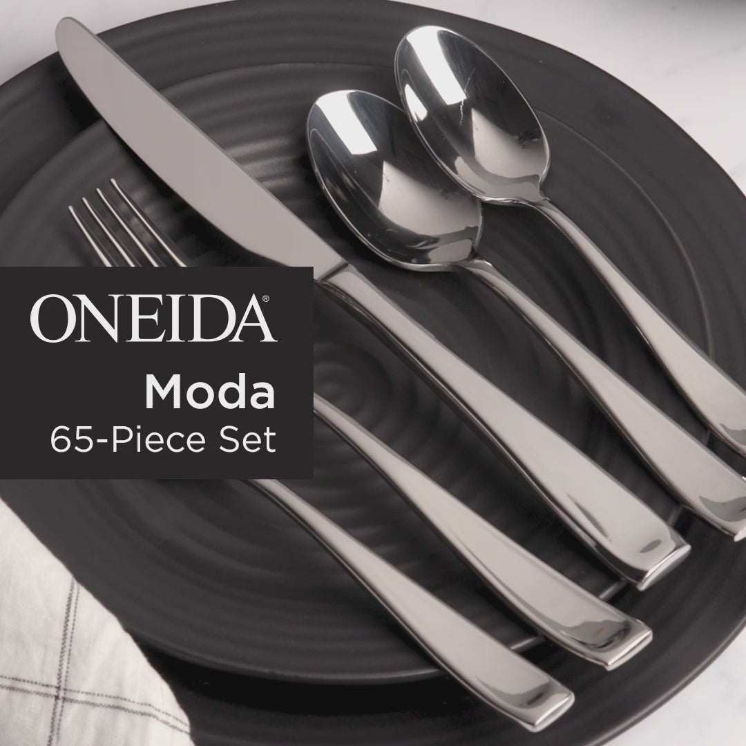 Moda 65-Piece Fine Flatware Set, Service for 12 - Thumbnail 2