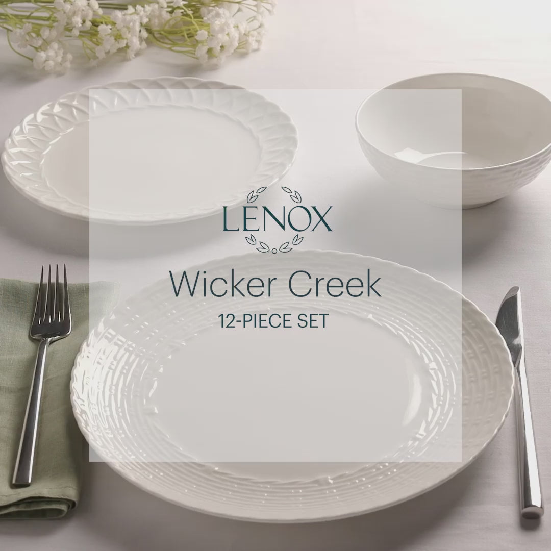 Wicker Creek 12-Piece Dinnerware Set - Thumbnail 4