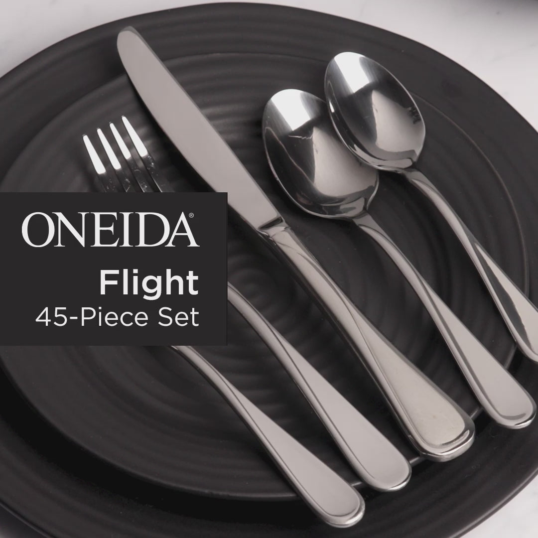 Flight 45 Piece Everyday Flatware Set, Service For 8 - Thumbnail 4