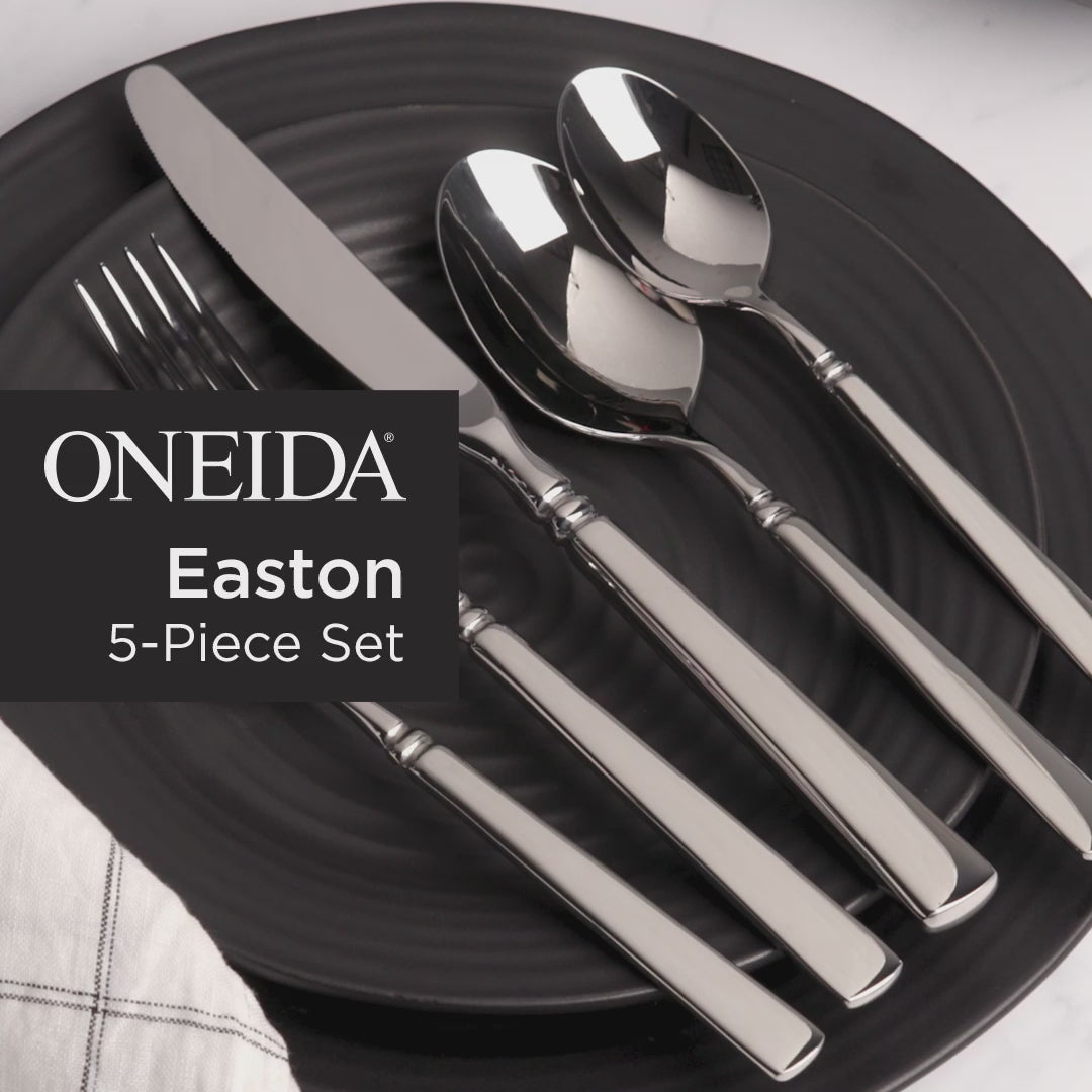 Easton 5 Piece Fine Flatware Place Setting, Service For 1 - Thumbnail 2