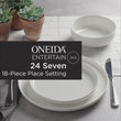 24 Seven White 18-Piece Dinnerware Set