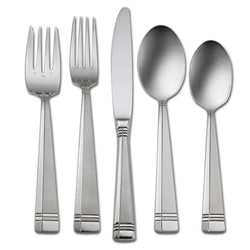 Oneida Paxton Set Posate 42 Pezzi - Acciaio Inox 18/0 - Design Scanalato - Garanzia A Vita