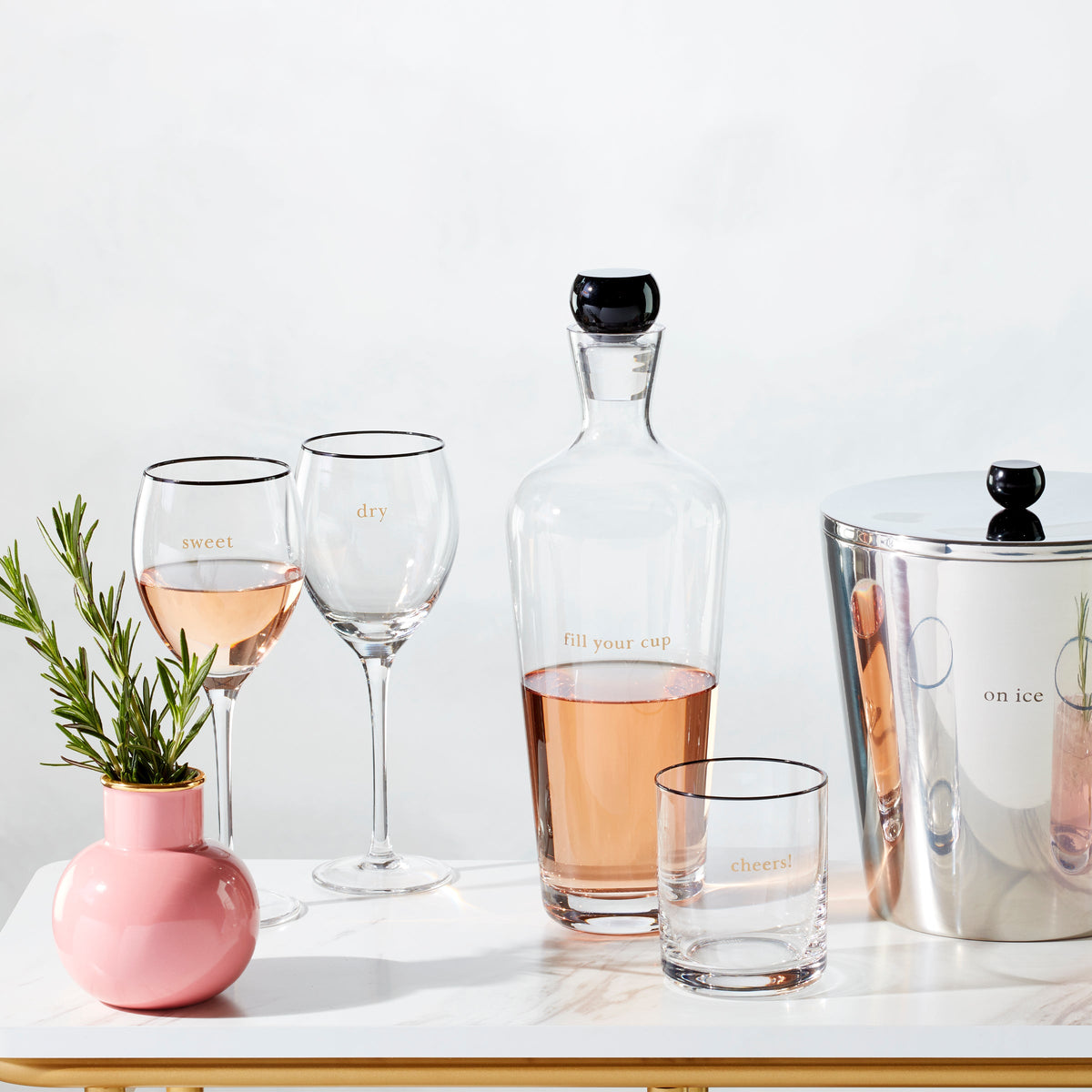 Cheers To Us Sweet & Dry Wine Glasses, Set of 2 Lenox Corporation