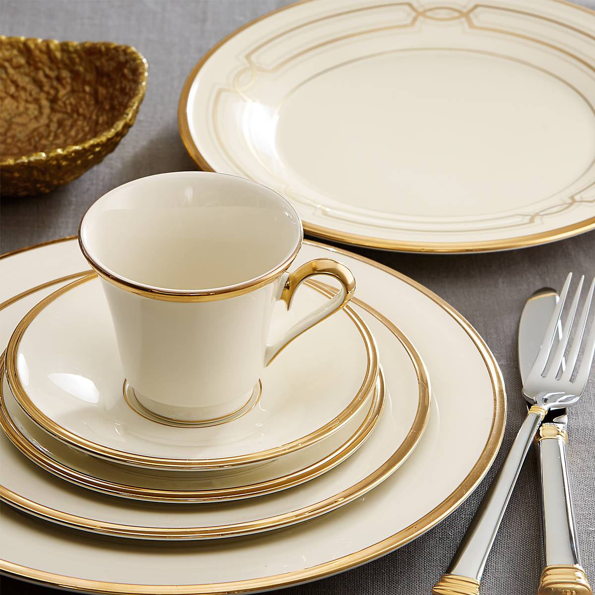 LENOX CONSTANCE プレート ５枚 Eternal 5-Piece Place Setting – Lenox Corporation