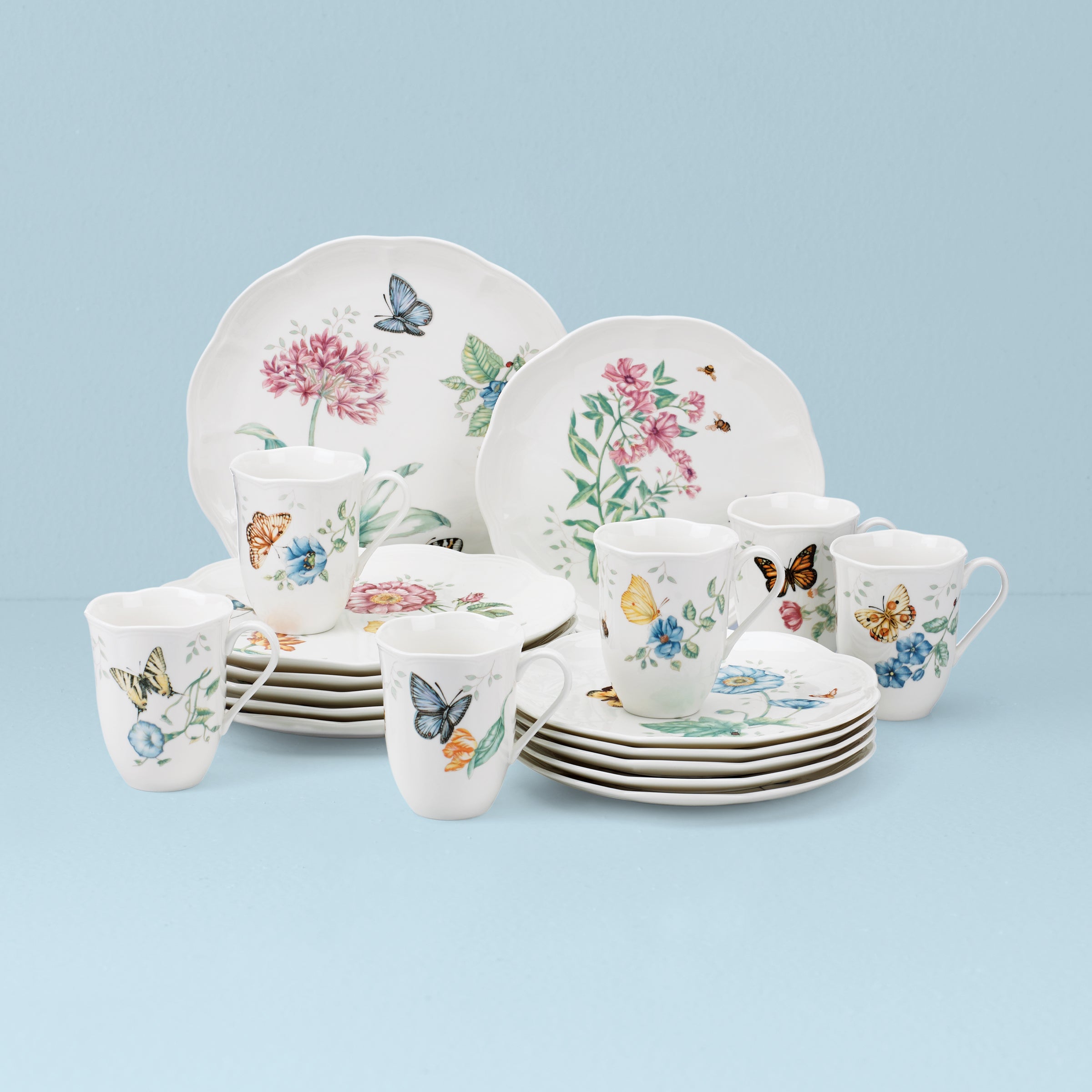 Lenox Butterfly Meadow サンドイッチトレイ　一枚 Amazon | Lenox Butterfly Meadow Oblong Sandwich Tray by Lenox