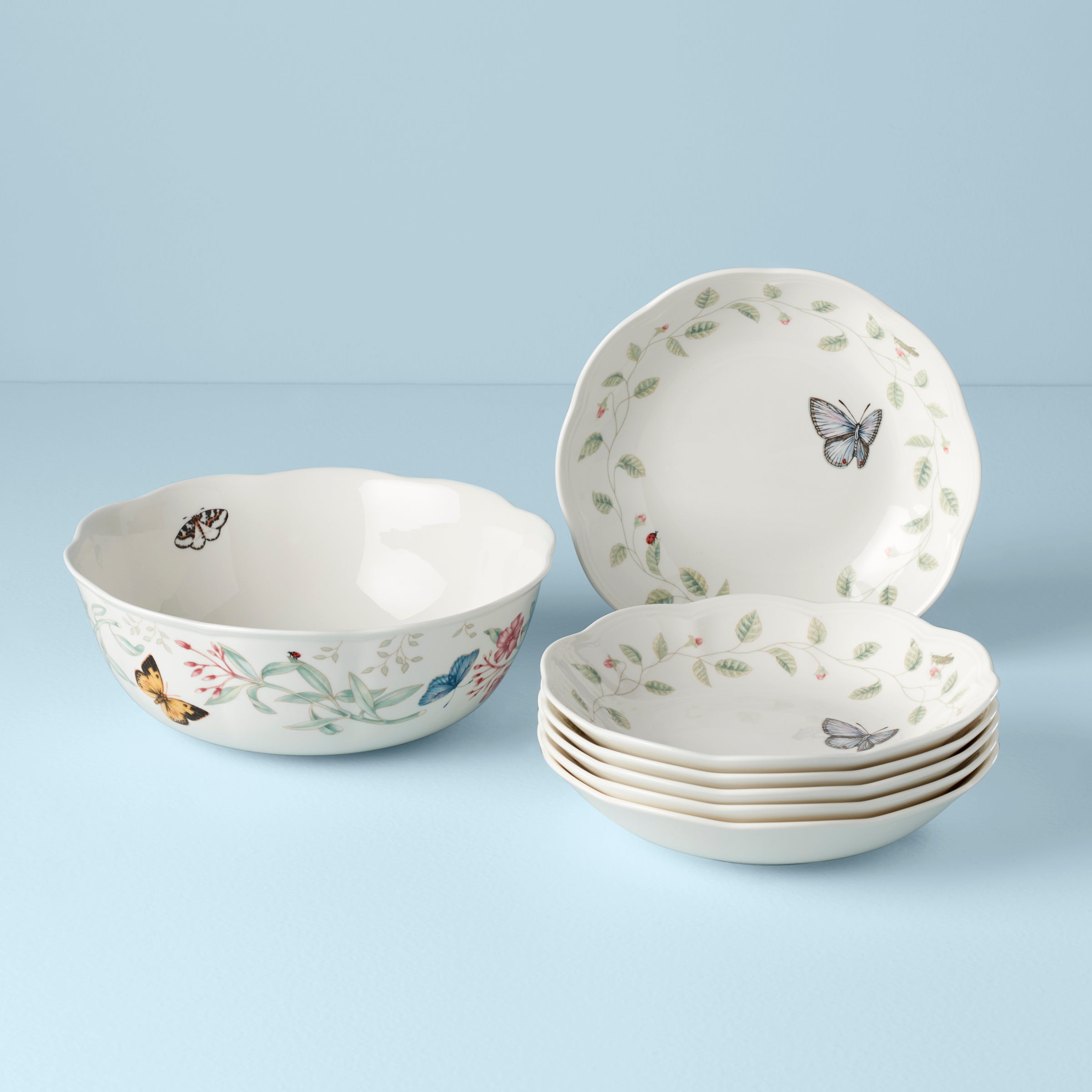 Butterfly Meadow シリーズ 7冊セット Butterfly Meadow 7-Piece Bowl Set – Lenox Corporation
