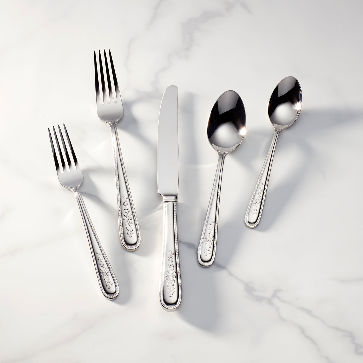cambridge silversmiths Opal Innocence 20-Piece Flatware Set
