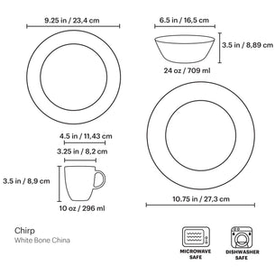 Chirp 4-Piece Place Setting