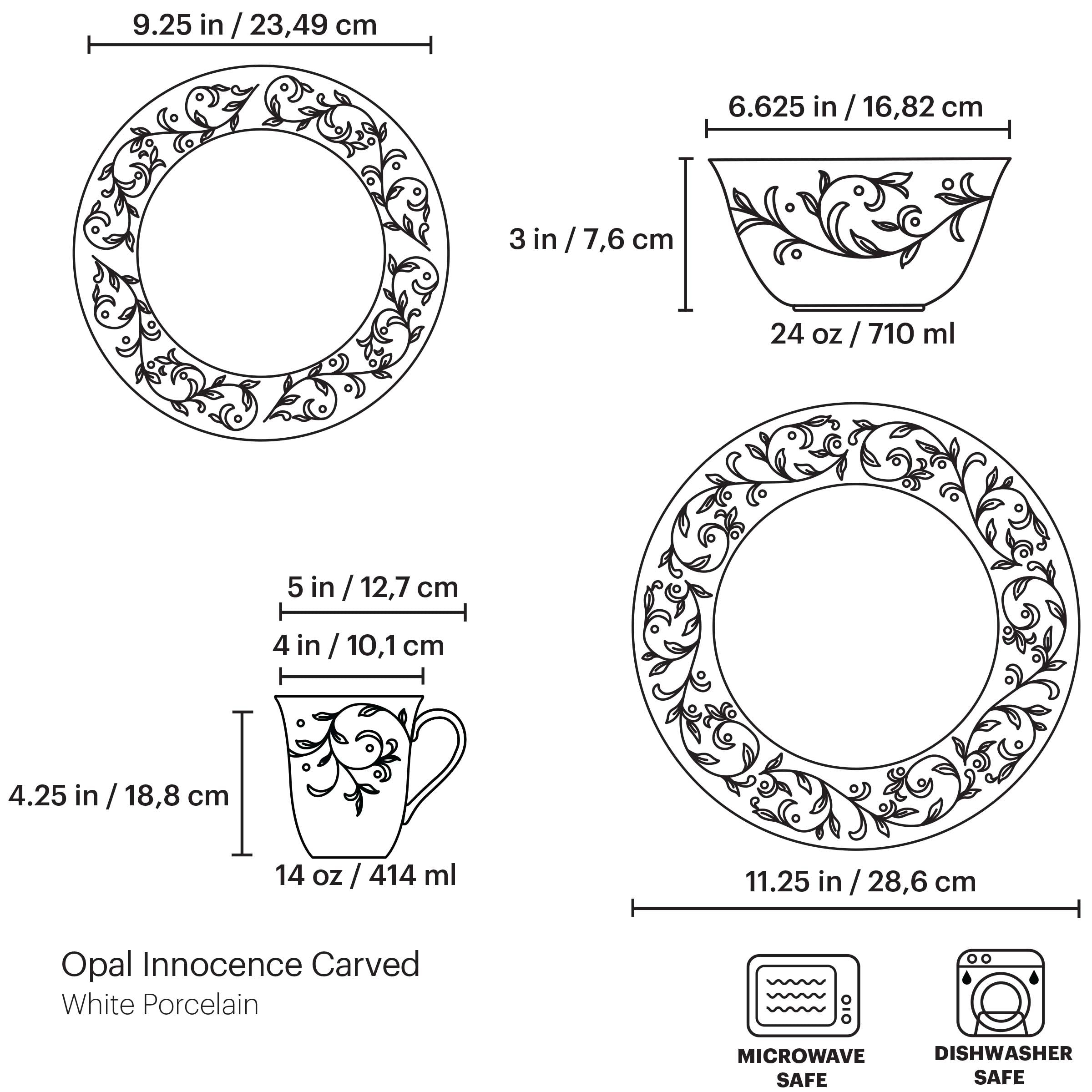 Opal Innocence Carved 4-Piece Place Setting – Lenox Corporation
