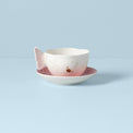 Butterfly Meadow Figural&#174; Pink Cup and Saucer
