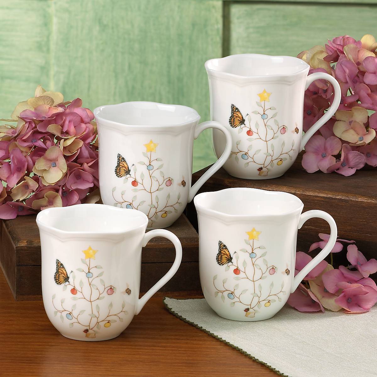 Butterfly Meadow Seasonal Mugs, S/4 Lenox Corporation