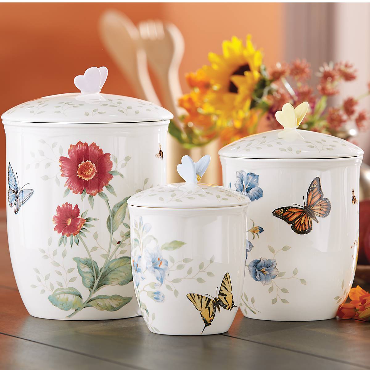 Butterfly Meadow 3-Piece Canister Set – Lenox Corporation