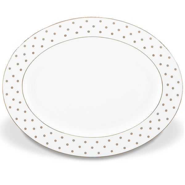 LENOX社製 kate spade オーバルプレート Larabee Road Platinum Oval Platter – Lenox Corporation