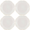 French Perle White&#8482; 4-piece Dessert Plate Set