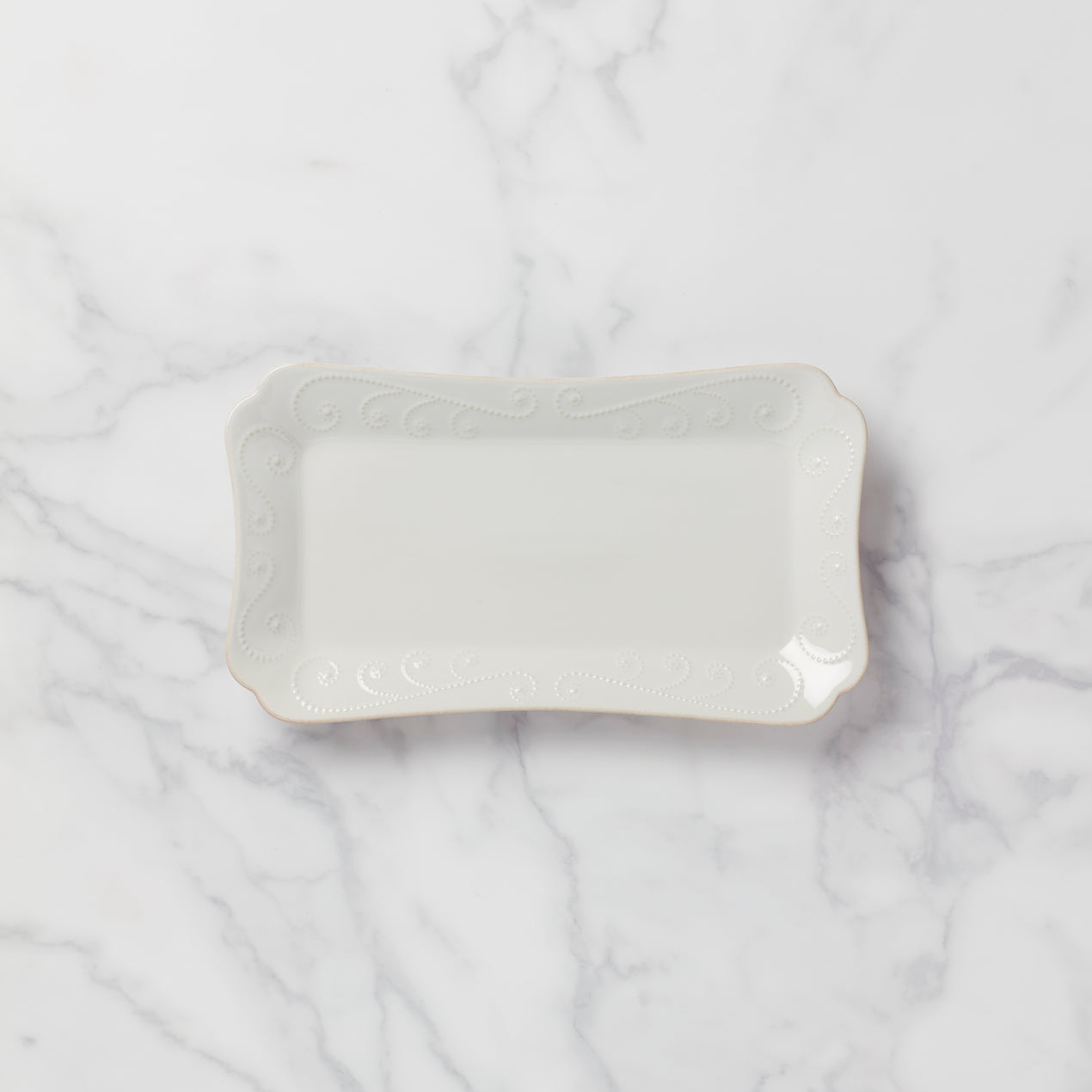 cambridge silversmiths French Perle White Hors D'oeuvres Tray