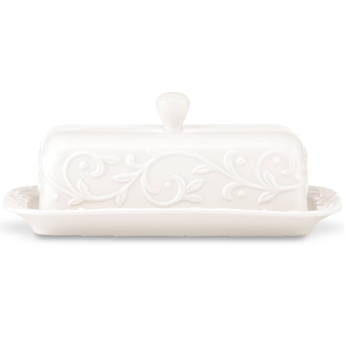 Opal Innocence Carved™ Covered Butter Dish Lenox Corporation