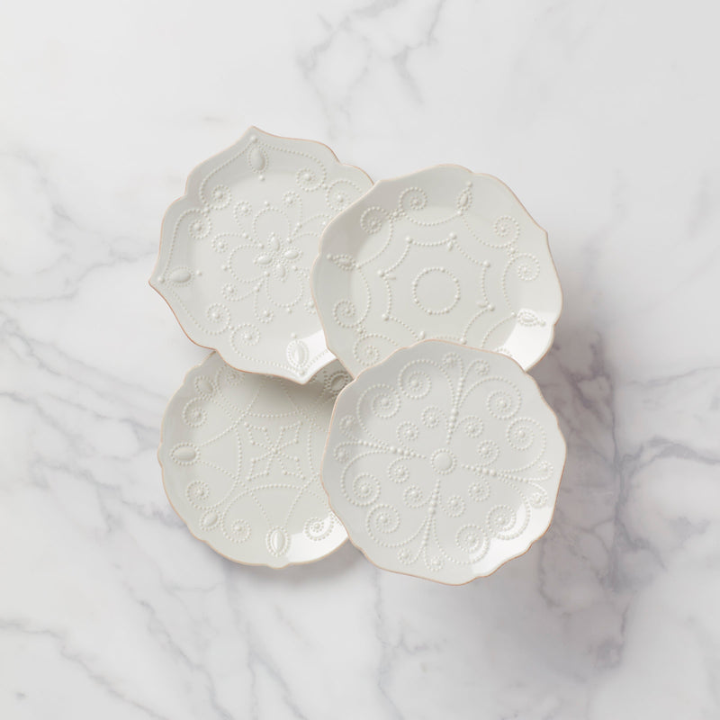 French Perle ™ 4-piece Assorted Dessert Plate Set