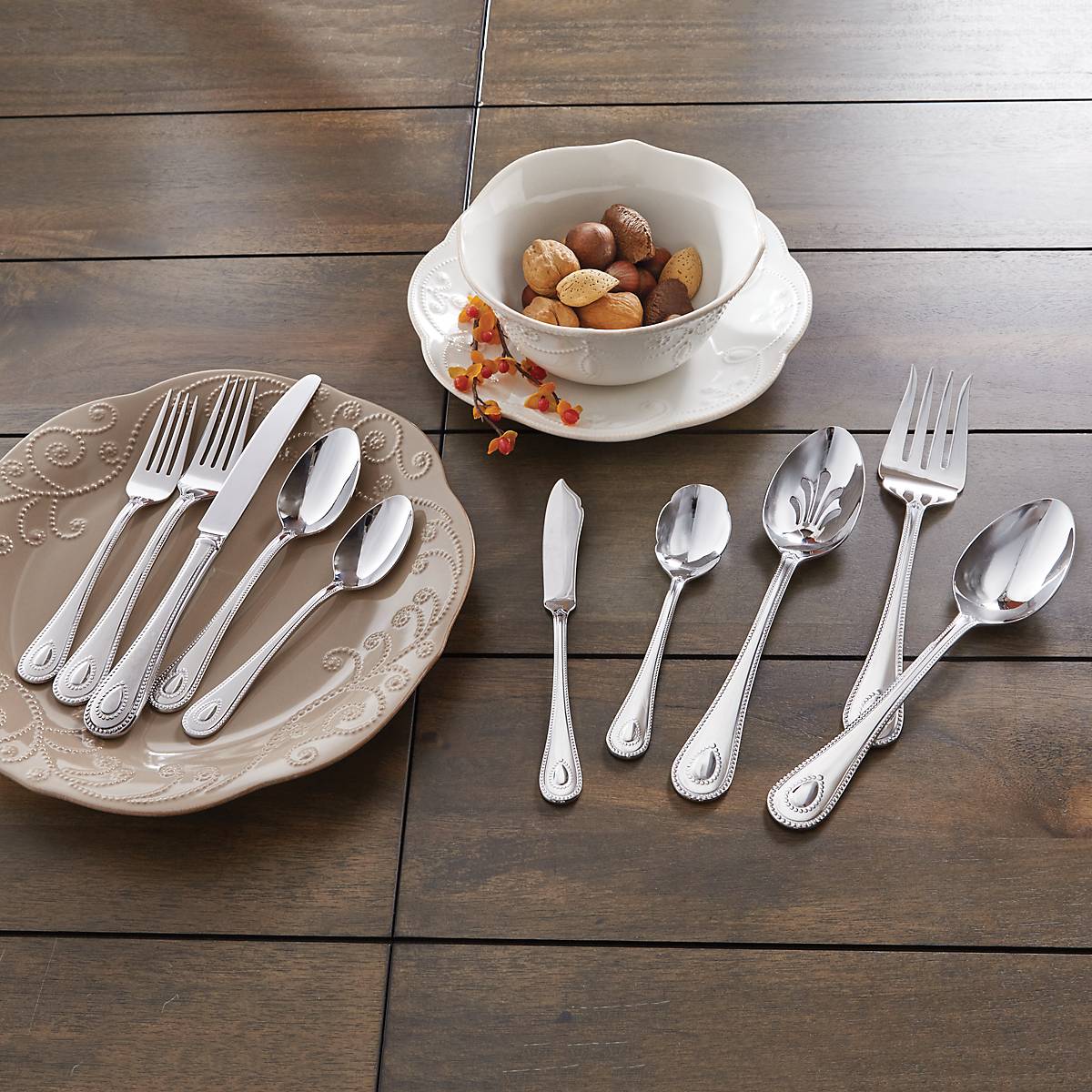French Perle 65-Piece Flatware Set – Lenox Corporation