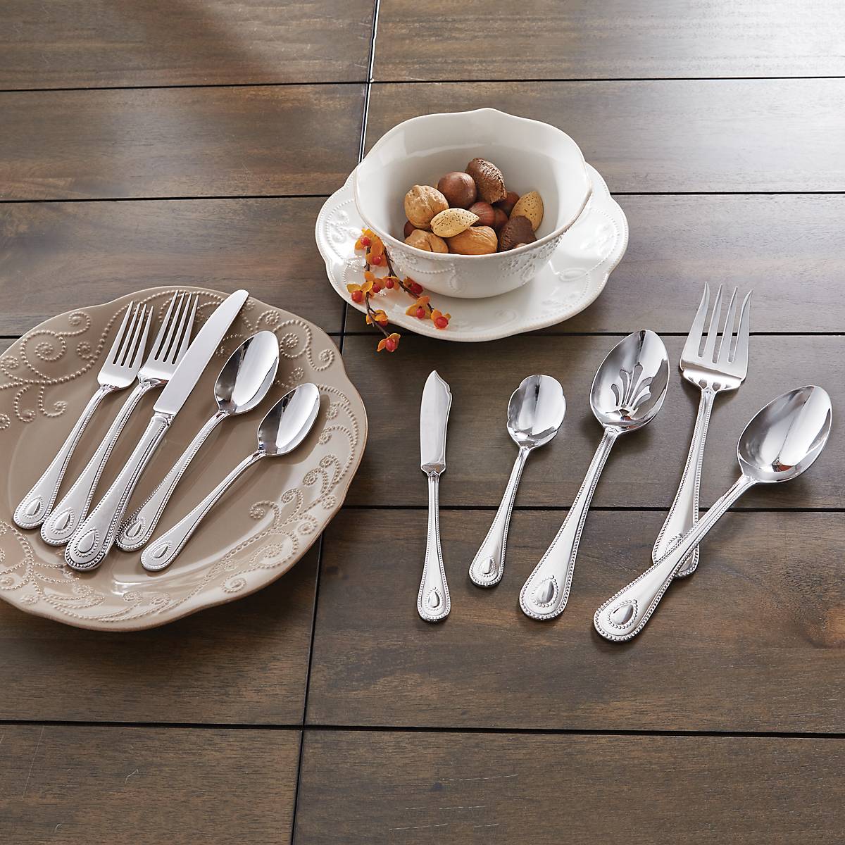 Lenox 65-Piece French Perle Flatware Set