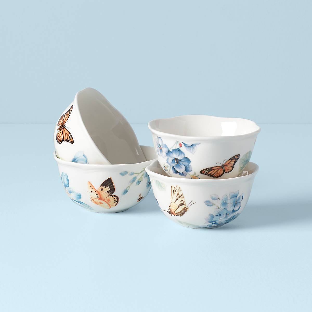 Butterfly Meadow Blue Dessert Bowls, Set of 4 – Lenox Corporation
