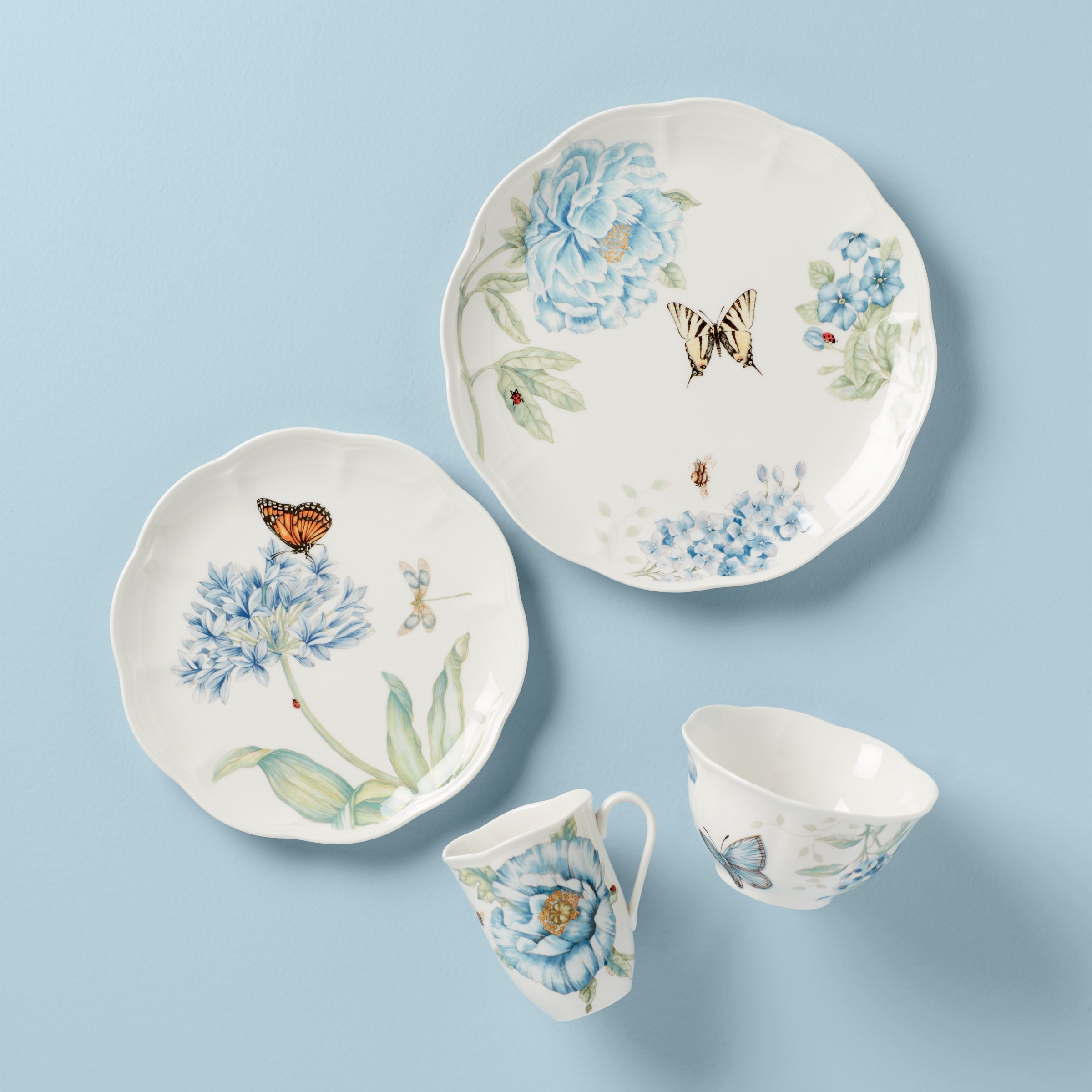 Butterfly Meadow Blue 18-Piece Dinnerware Set – Lenox Corporation