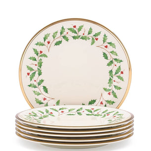 Holiday Salad Plates, Set of 6