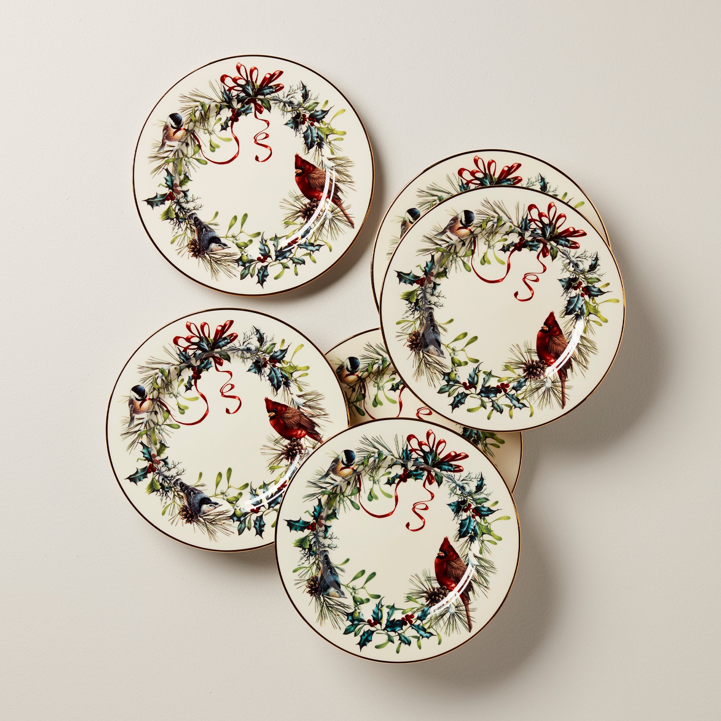 未使用 LENOX 21cmプレート6枚　クリスマス Winter Greetings Salad Plates, Set of 6 – Lenox Corporation