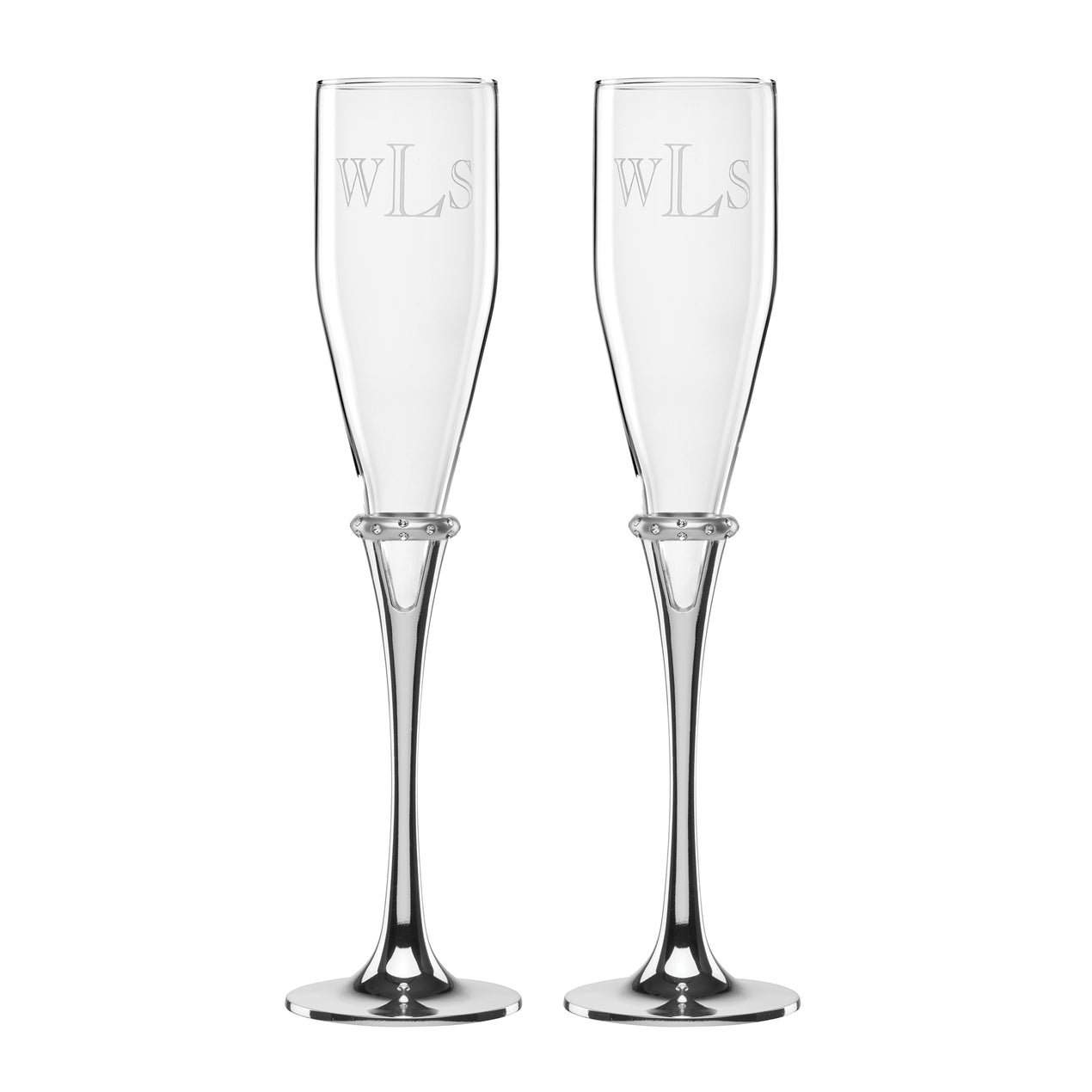 Modern Wedding Toasting Flutes 2 Champagne Flutes Wedding Glasses
