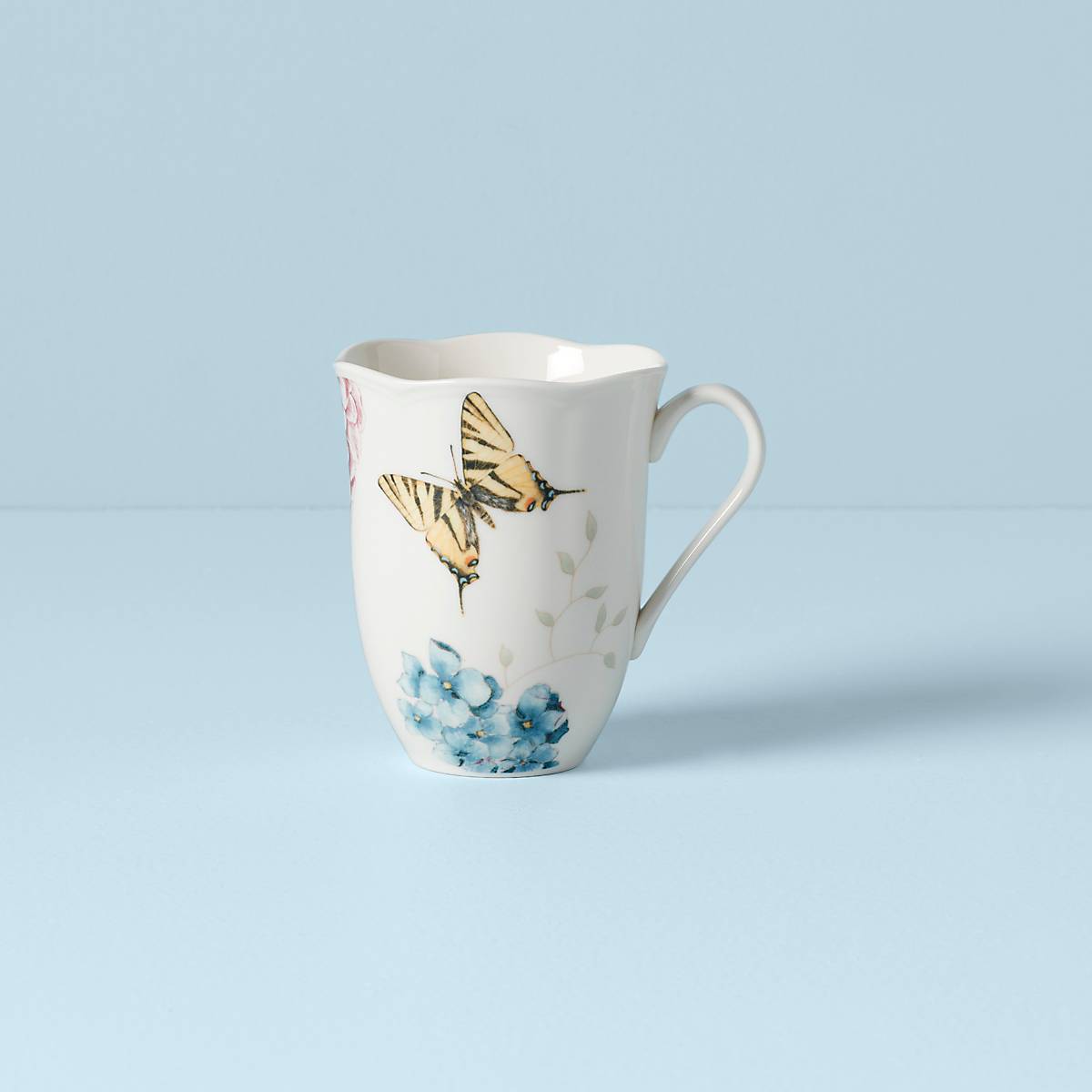 cambridge silversmiths Butterfly Meadow Hydrangea Mug