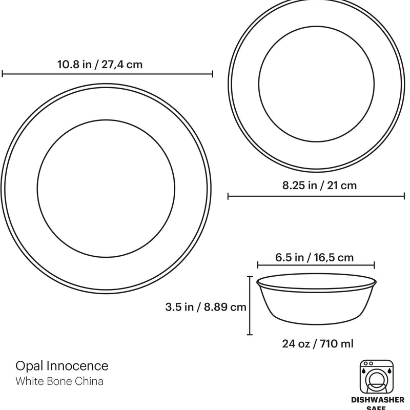 Opal Innocence 3-Piece Place Setting
