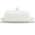 French Perle White&#8482; Covered Butter Dish
