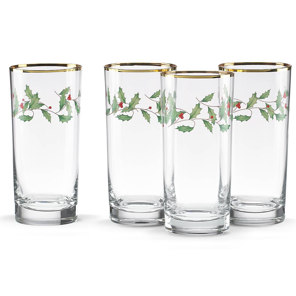 Lenox Holiday 4-Piece Highball Glass Set