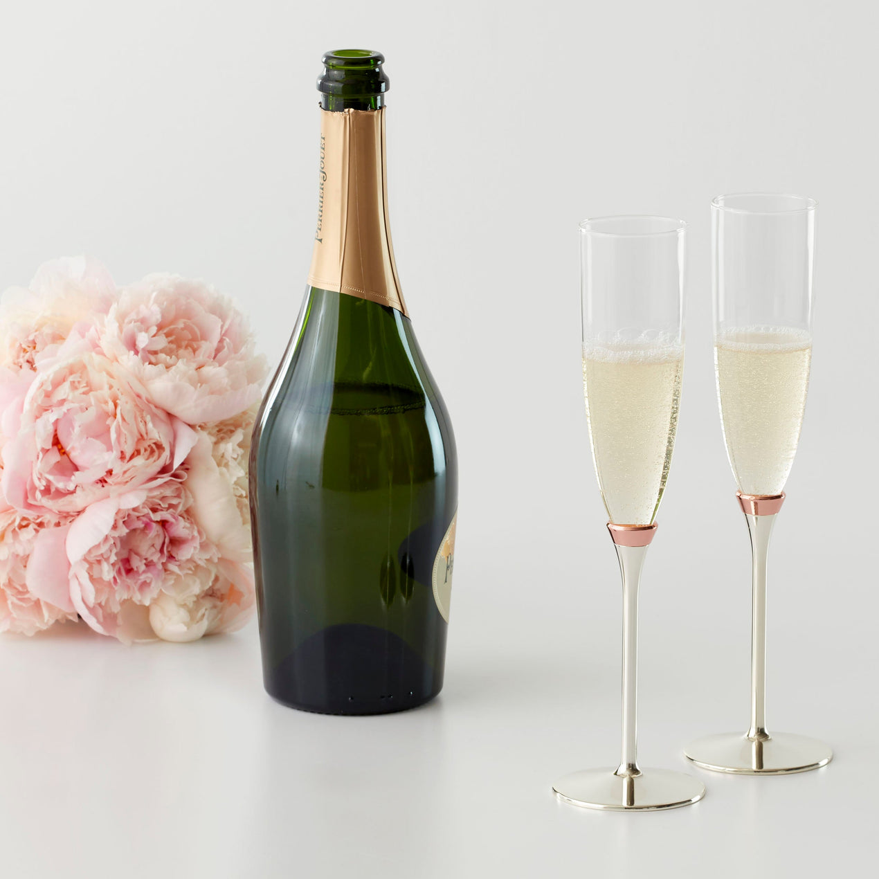 Rosy Glow 2-Piece Champagne Flute Set