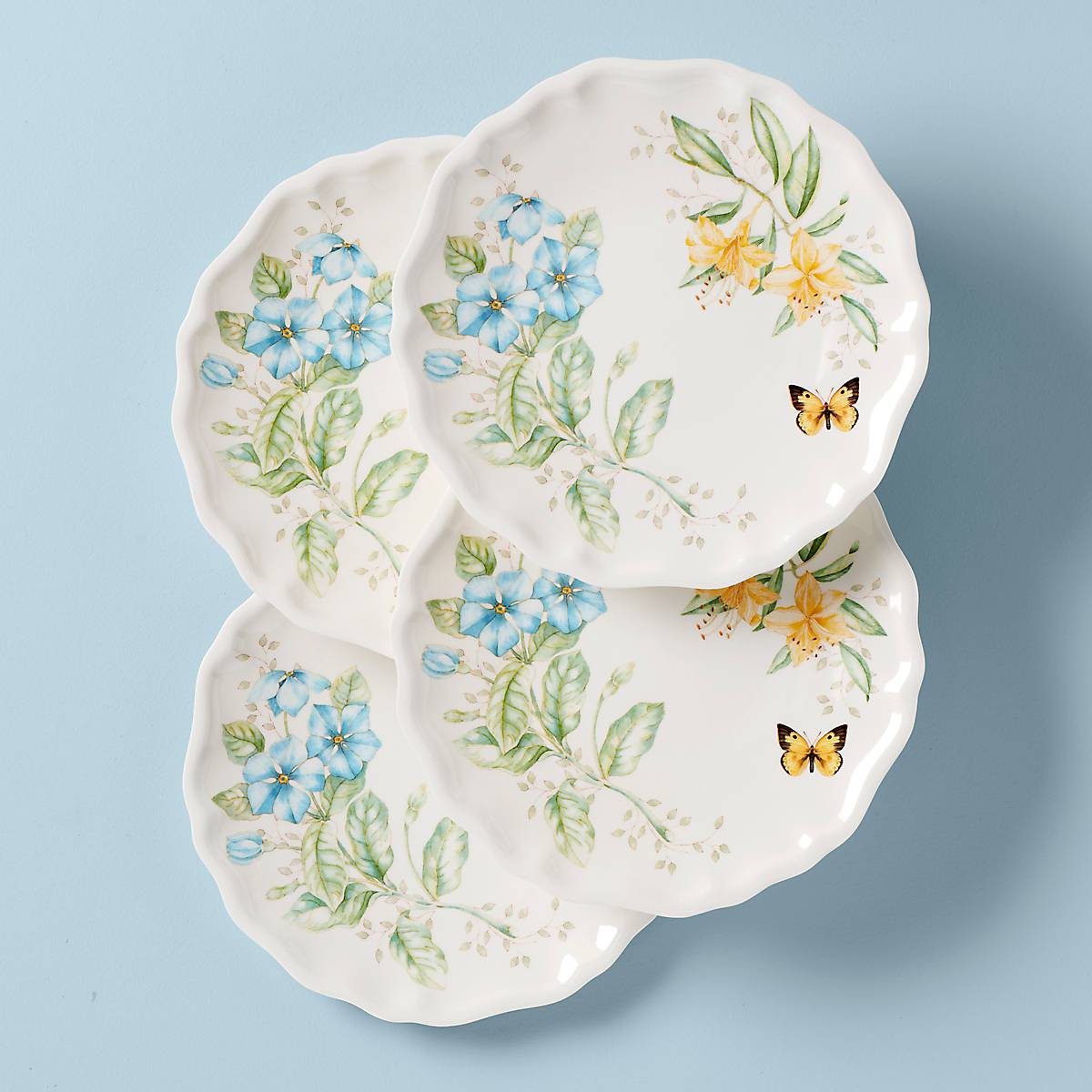 cambridge silversmiths Butterfly Meadow Melamine 4-Piece Dinner Plates